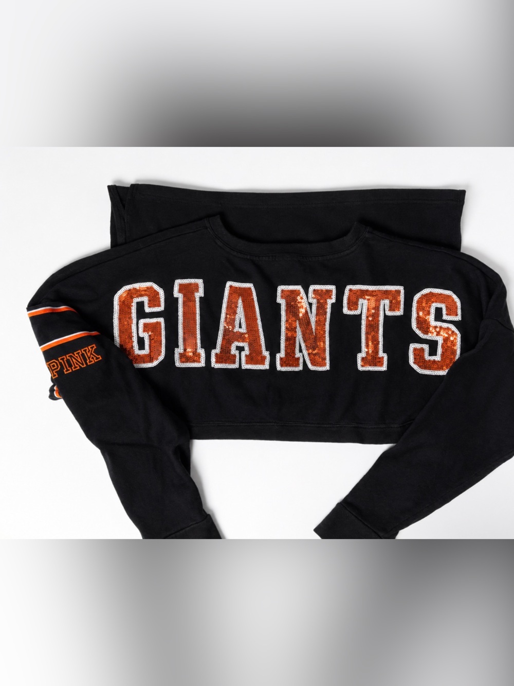 Victoria’s Secret PINK San Francisco Giants Sequin Sweatshirt Medium Black MLB